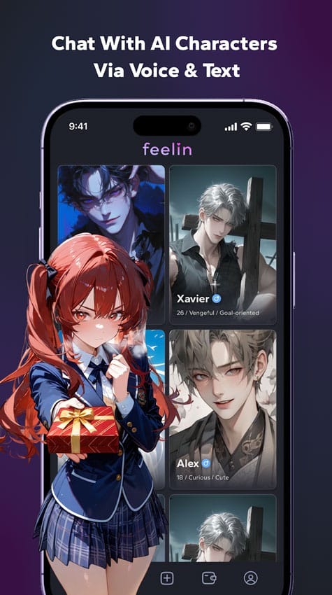 feelin应用内对话画面之海量角色